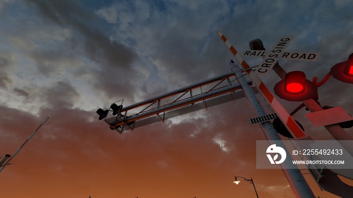 railroad crossing sign