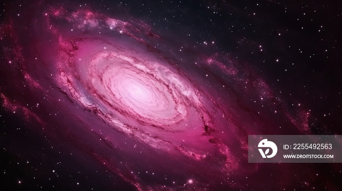 Pink universe light. Galaxies sky in space Planets and stars beauty of Galaxy space exploration.