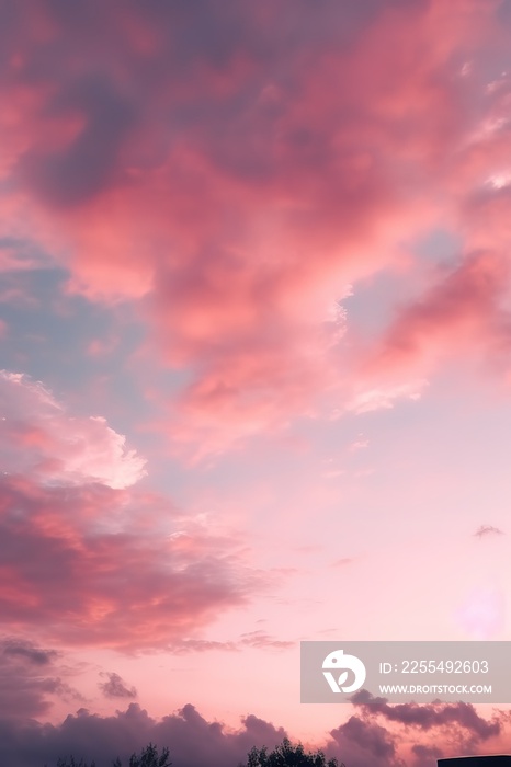 a pinkish sunset with clouds on high octane backgrounds