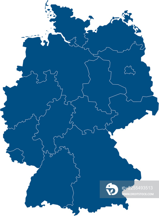 Germany political map divide by state