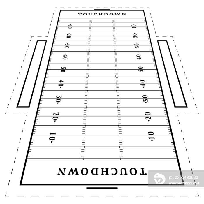 american football field isolated illustration