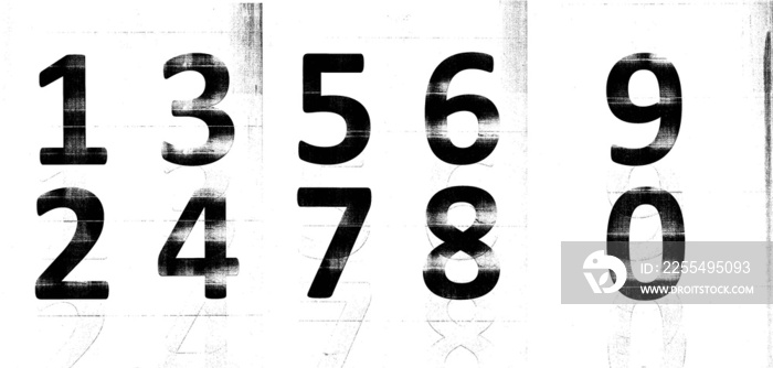 Print to test black toner , numbers 1-10.