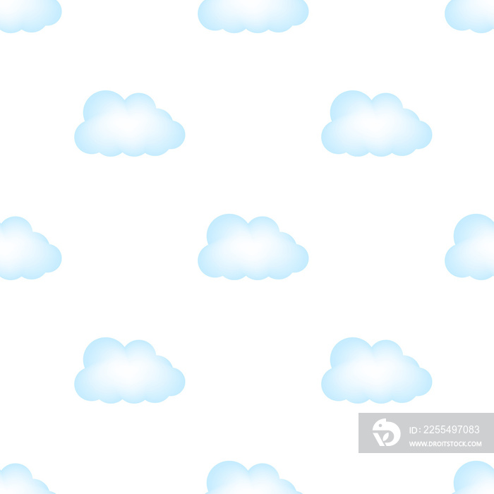 Blue sky, clouds. Cloud pattern, cloud shape.  illustration.