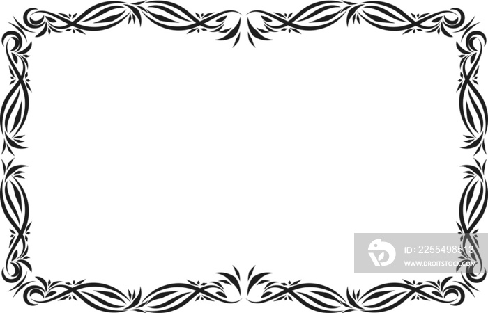 Decorative vintage line frames and border illustration