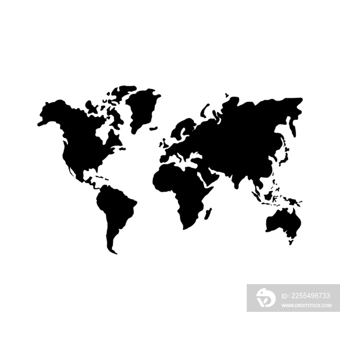 world map symbol for icon design