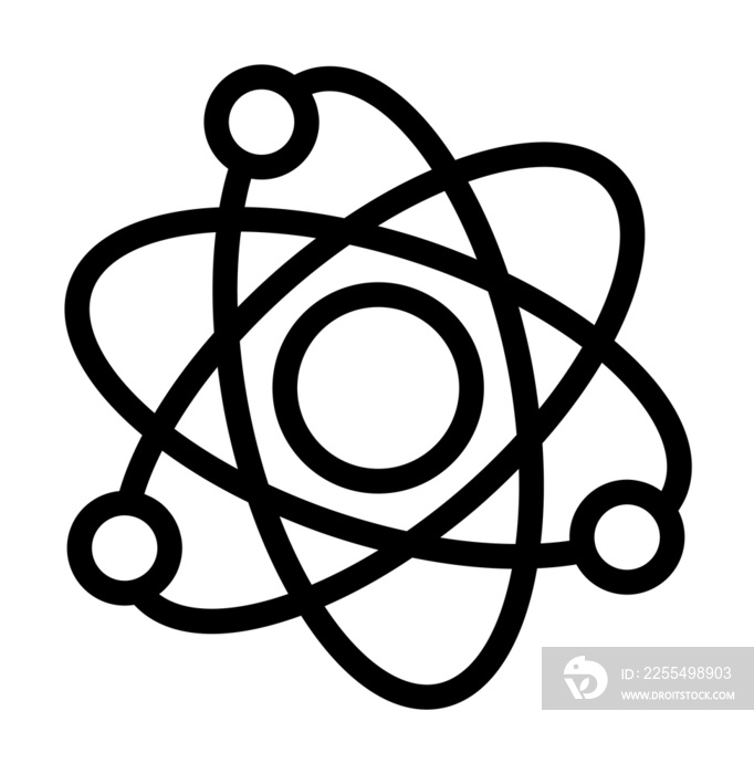 atoms icon. Element of science icon for mobile concept and web apps. Thin line atoms icon can be used for web and mobile