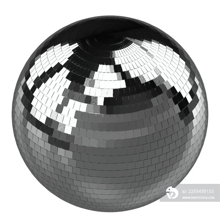 3D rendering illustration of a disco mirror ball