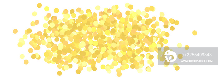 Glittering confetti on a transparent background. Holiday, birthday and Christmas decoration