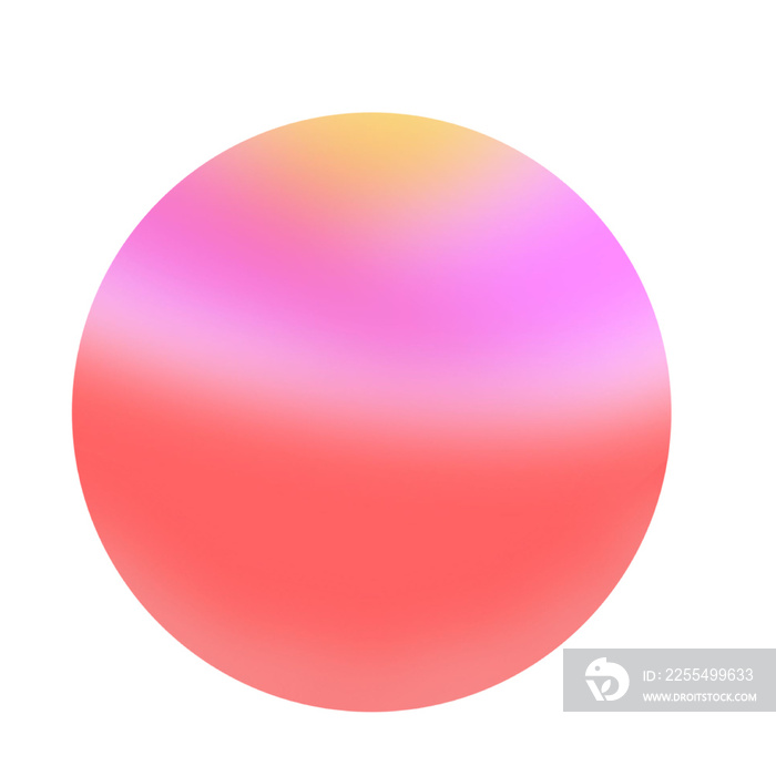 Pink gradient colour. Circle, icon.