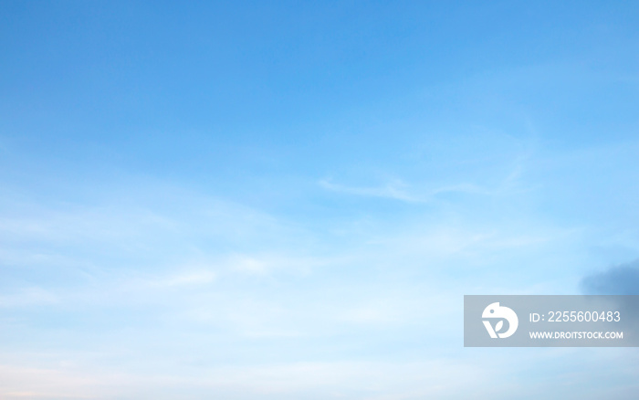 Air clouds in the blue sky background