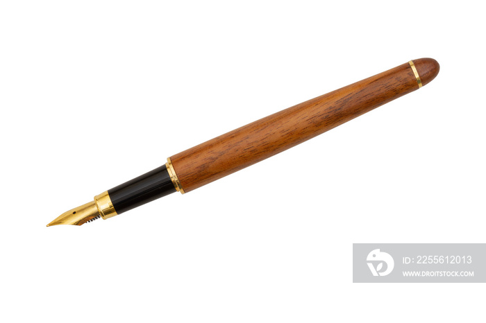 Elegant calligraphy business brown wood pen