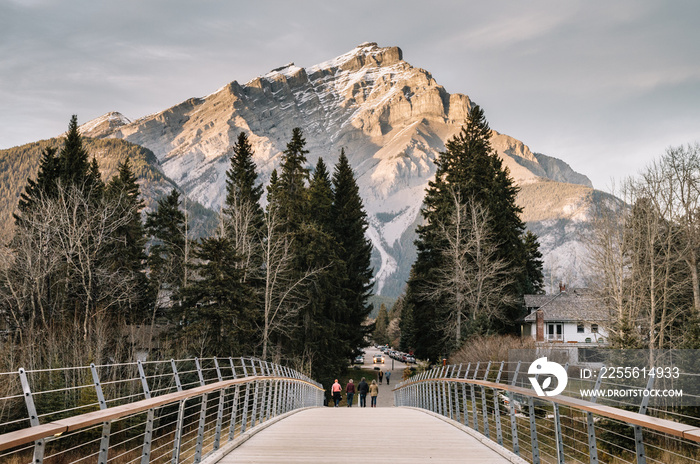 Cascade Mountain seen from Banff town.