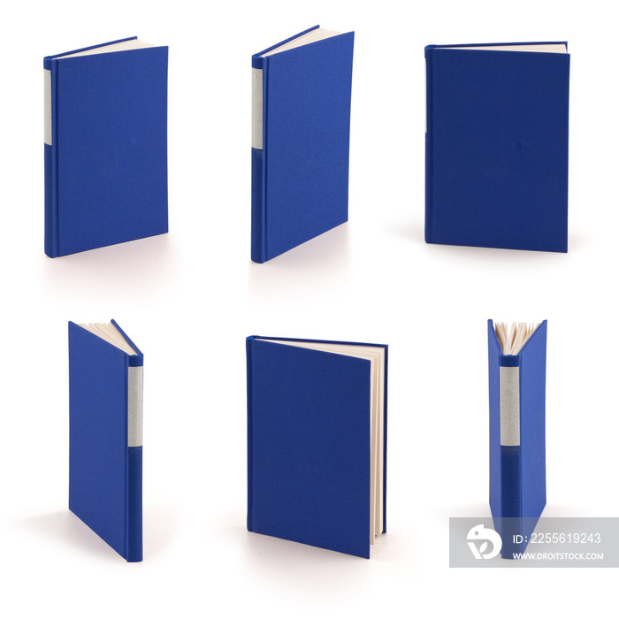 blank blue book - clipping path