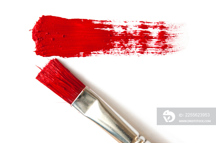 brush and red paint sketch