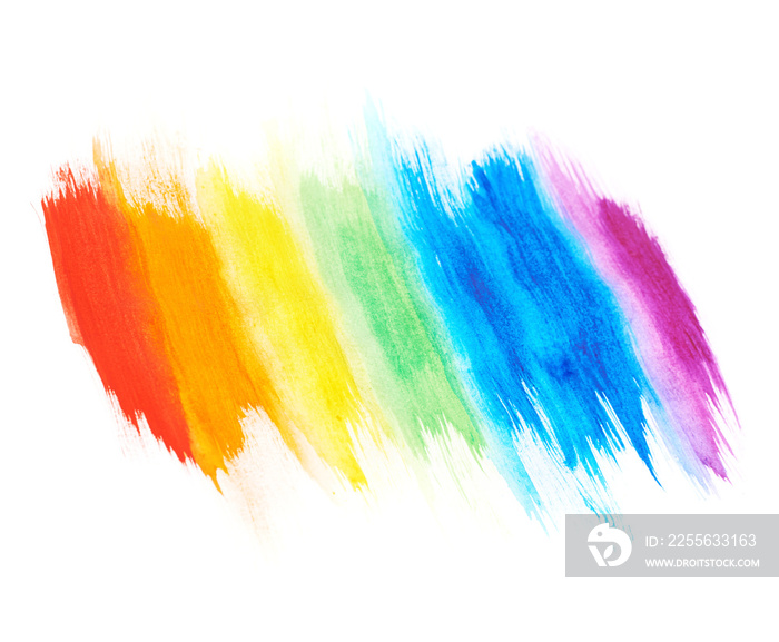 用画笔绘制的彩虹渐变
