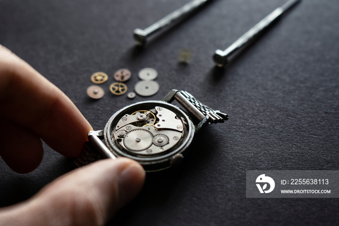 Mechanical watch repair, watchmakers workshop