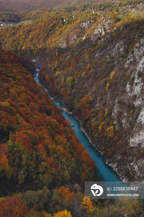 Đurđevića Tara Bridge and Tara canyon in Montenegro