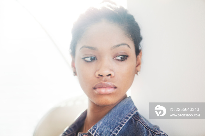 Young woman looking away