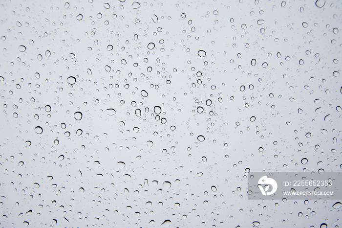 Raindrop on glass background