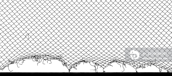 损坏围栏铁丝网