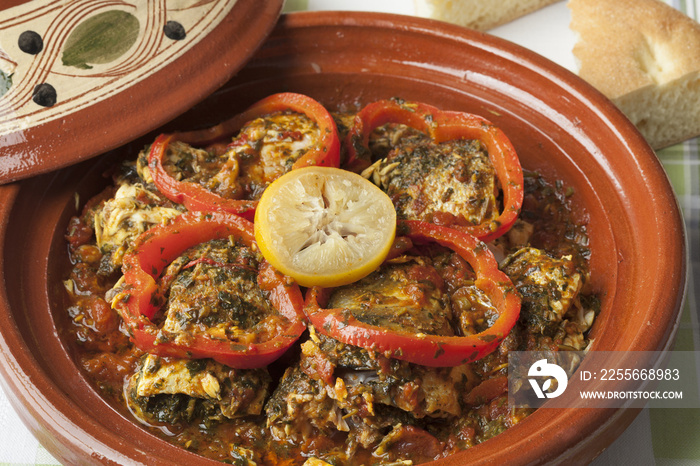 Moroccan fish tagine with chermoula