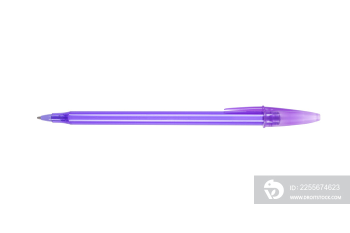 purple pen isolated on white