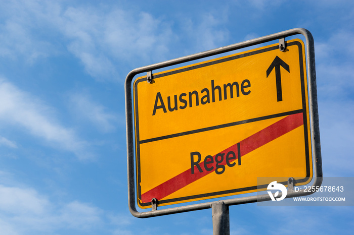 Schild 112 - Ausnahme