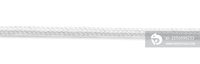 Long rope on white background