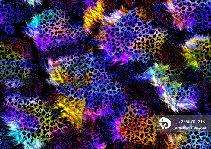 abstract seamless leopard print texture design