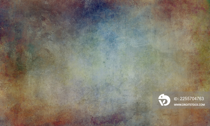 Abstract old splashed watercolor paper design, grunge rusty textured background