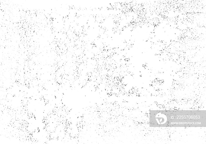 abstract black monochrome grunge distressed effect dust wear vintage dirt grainy pattern on white.