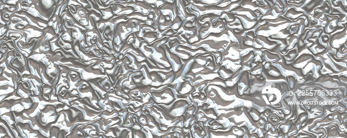 Wavy metallic silver texture background