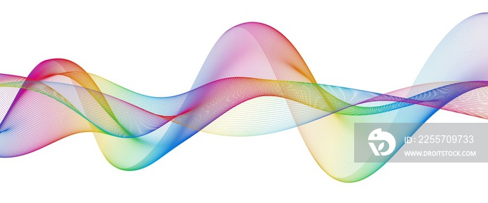 Multicolor light abstract waves design