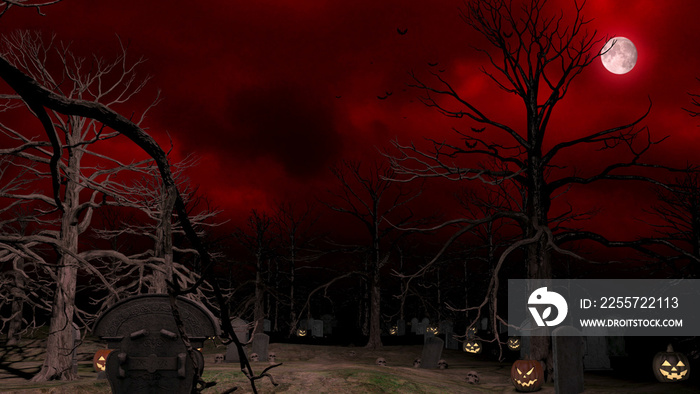 Holloween Red Darkness Background 3d render