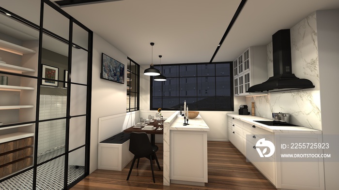 PROYECTO 3D COCINA OFFICE