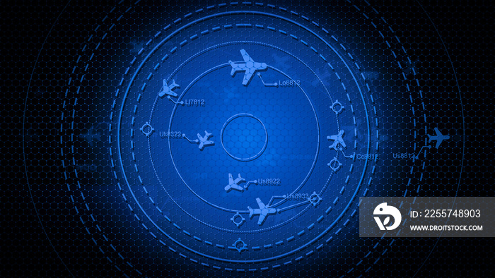 Simulation screen showing various flights for transportation and passengers.