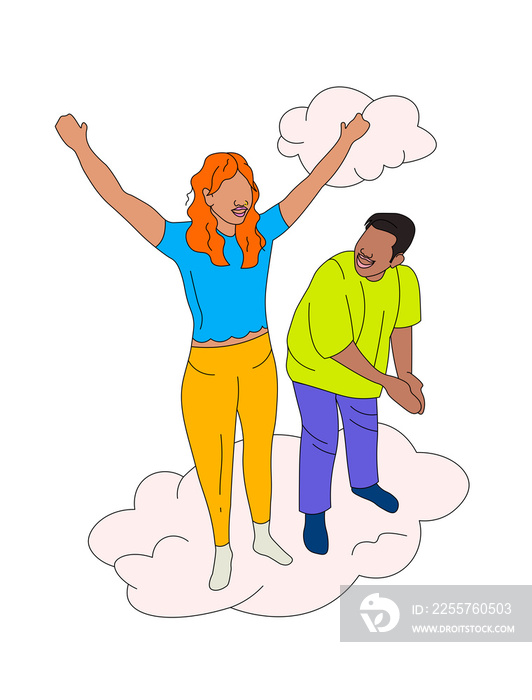 Two people playing Filipino game, hip hip hooray, on a cloud (2)