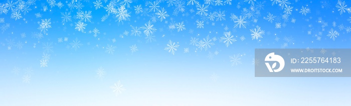 Abstract background white Snow flake on Blue Background , Colorful smooth illustration ,beautiful ba