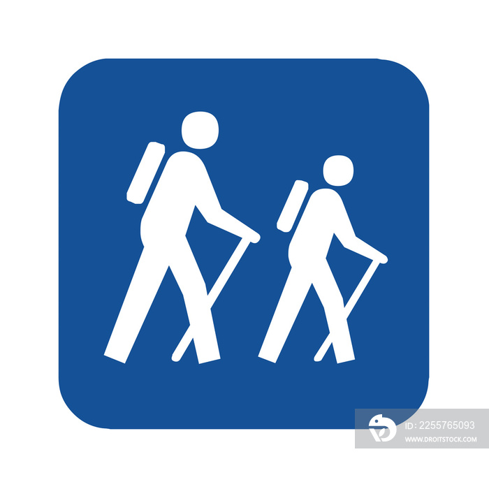 Hiking symbol pictogram