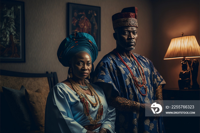 Generative AI. photograph of an Nigerian couple