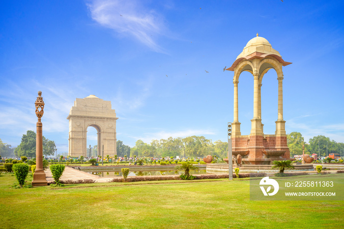 Canopy and India Gate in New Delhi, India