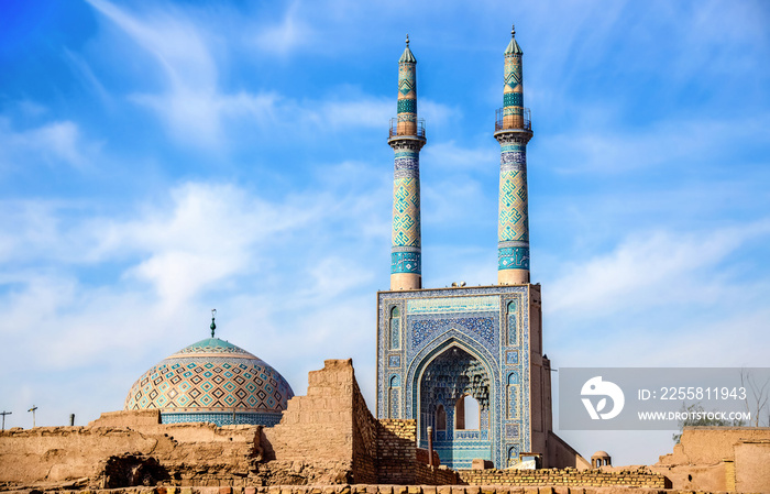 Jame Mosque of Yazd in Iran.