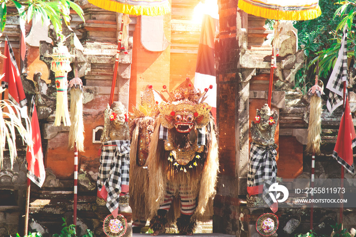 Traditional barong dance performance in Bali, Indonesia.