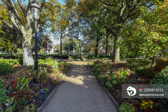 Morristown, NJ, Green on a late Autumn afternoon