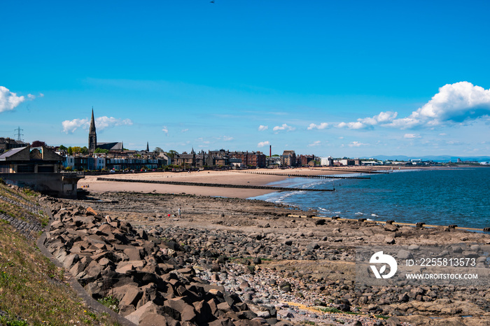 Scenic view of Portobello beach. Edinburgh, Scotland, UK.