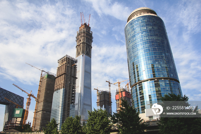 Beijing skyscrapers under construction