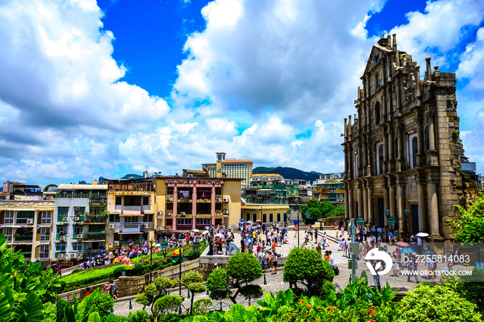 Macau city landscape or cityscape of Macou, business city urban of Asia