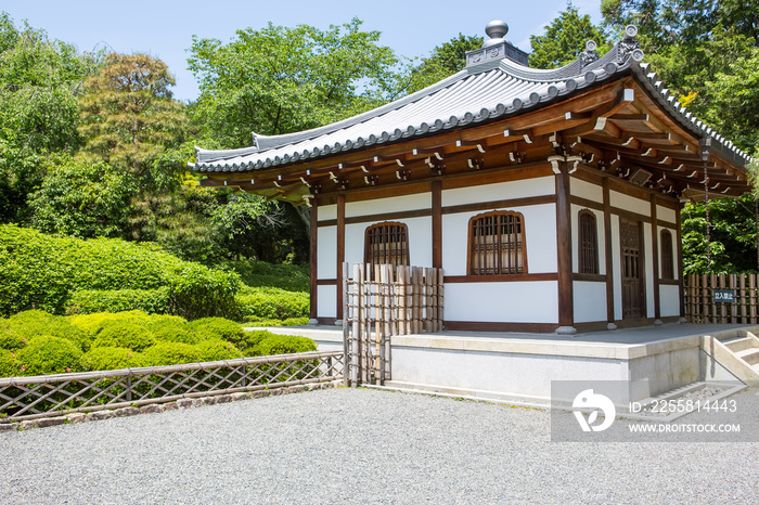 Part of garden of Ryoan-ji temple in Kyoto, Japan