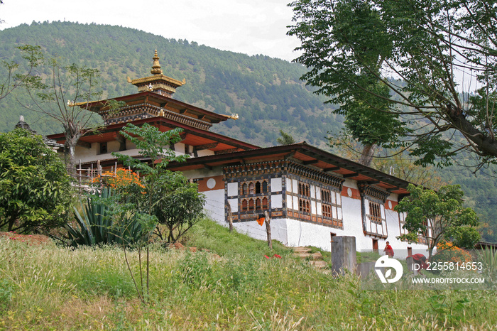 Buddhist temple (Chimi Lhakhang) in Lobesa (Bhutan)