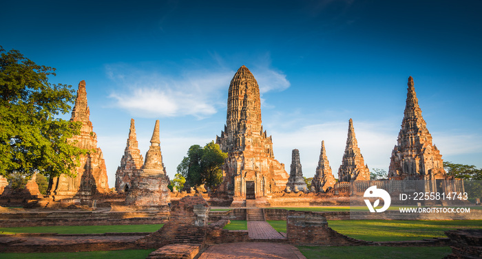 Landscape Ayutthaya Historical Park in Ayutthaya, Thailand...